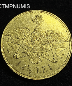 ,MONNAIE,ROUMANIE,12,1/2,LEI,OR,1906,