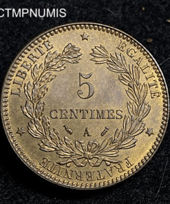 ,MONNAIE,5,CENTIMES,1893,CERES,FDC,