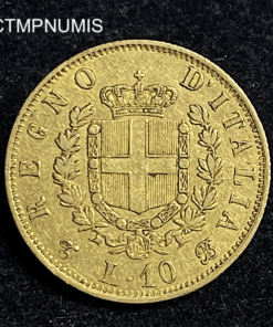 ,MONNAIE,ITALIE,10,LIRE,OR,1863,T,TURIN,