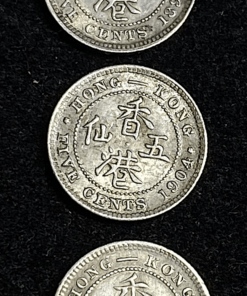 ,MONNAIE,HONG,KONG,10,CENTS,1889,1899,1904,ARGENT,