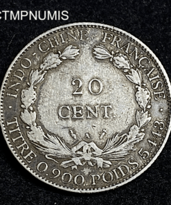 ,MONNAIE,INDOCHINE,20,CENTS,ARGENT,1885,