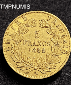 ,MONNAIE,5,FRANCS,OR,NAPOLEON,1859,