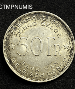 ,MONNAIE,CONGO,BELGE,50,FRANCS,ARGENT,1844,SUP,