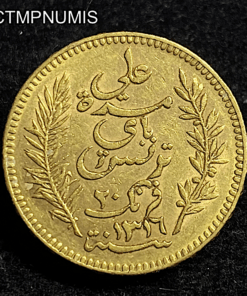 ,MONNAIE,TUNISIE,20,FRANCS,OR,COLONIE,1898,