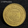 ,MONNAIE,TUNISIE,20,FRANCS,OR,1901,