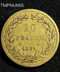 ,MONNAIE,20,FRANCS,OR,LOUIS,PHILIPPE,1831,RELIEF,TRANCHE,