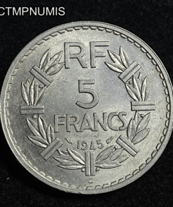 ,MONNAIE,5,FRANCS,LAVRILLIER,1945,C,CASTEL,
