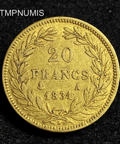 ,MONNAIE,20,FRANCS,OR,LOUIS,PHILIPPE,1831,CREUX,