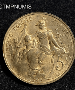 ,MONNAIE,5,CENTMES,DUPUIS,1898,SUP,