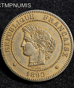 ,MONNAIE,5,CENTIMES,CERES,1890,SUP+,