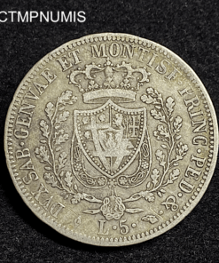 ,MONNAIE,ITALIE,5,LIRE,ARGENT,1827,TURIN,