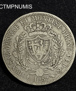 ,MONNAIE,ITALIE,5,LIRE,ARGENT,1826,TURIN,