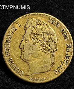 ,MONNAIE,20,FRANCS,OR,LOUIS,PHILIPPE,I°,1839,