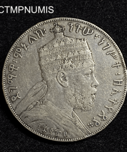 ,MONNAIE,ETHIOPIE,1,BIRR,ARGENT,MENELIK,1889,