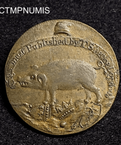 ,TOKEN,1/2,PENNY,MIDDLESEX,COCHON,EMBLEME,ROYAL,