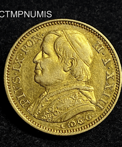 ,MONNAIE,VATICAN,20,LIRE,PIE,IX,1868,R,ROME,