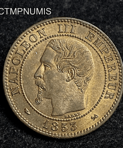 ,MONNAIE,2,CENTIMES,NAPOLEON,1853,B,ROUEN,SPL,