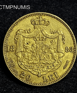 ,MONNAIE,ROUMANIE,20,LEI,OR,1883,CAROL,