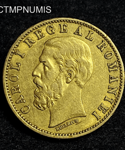 ,MONNAIE,ROUMANIE,20,LEI,OR,1883,CAROL,