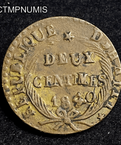 ,MONNAIE,HAITI,2,CENTIMES,1840,AN,37,