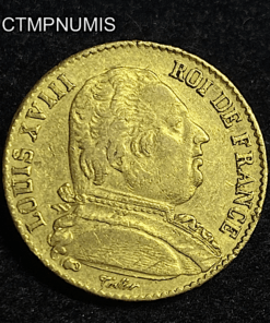 ,MONNAIE,20,FRANCS,OR,LOUIS,XVIII,1814,L,BAYONNE,
