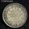 ,MONNAIE,20,CENTIMES,ARGENT,CERES,1850,SPL,