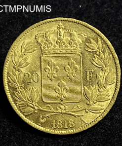 ,MONNAIE,20,FRANCS,OR,LOUIS,XVIII,1818,