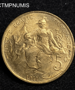 ,MONNAIE,5,CENTIMES,DUPUIS,1911,SPL,