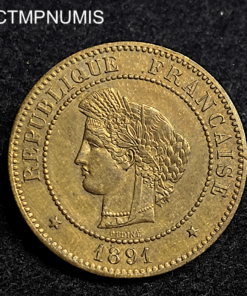 ,5,CENTIMES,CERES,1891,PARIS,SUP,