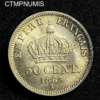 ,MONNAIE,50,CENTIMES,NAPOLEON,1865,SPL,