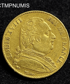 ,MONNAIE,20,FRANCS,OR,LOUIS,XVIII,1814,