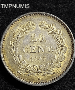 ,MONNAIE,25,CENTIMES,LOUIS,PHILIPPE,1845,B,ROUEN,