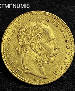 ,MONNAIE,HONGRIE,20,FRANCS,8,FORINT,OR,1880,