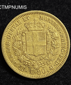 ,MONNAIE,ITALIE,20,LIRE,OR,1860,M,MILAN,