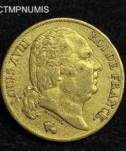 ,MONNAIE,20,FRANCS,OR,LOUIS,XVIII,1820,