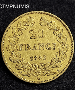 ,MONNAIE,20,FRANCS,OR,LOUIS,PHILIPPE,1846,