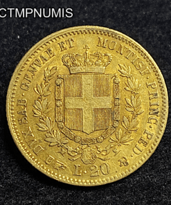 ,MONNAIE,ITALIE,20,LIRE,OR,1857,TURIN,