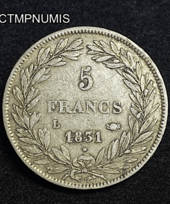 ,MONNAIE,5,FRANCS,ARGENT,LOUIS,PHILIPPE,1831,L,BAYONNE,