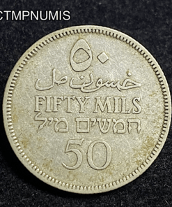 ,MONNAIE,PALESTINE,50,MILS,ARGENT,1931,