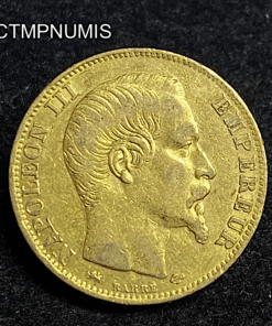 ,MONNAIE,20,FRANCS,OR,NAPOLEON,1855,D,LYON,