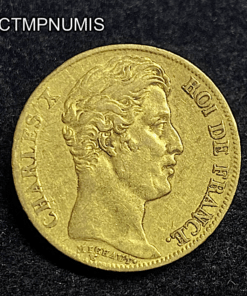 ,MONNAIE,20,FRANCS,OR,CHARLES,X,1827,