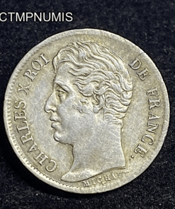 ,MONNAIE,1/2,FRANC,ARGENT,CHARLES,X,1828,T,NANTES,