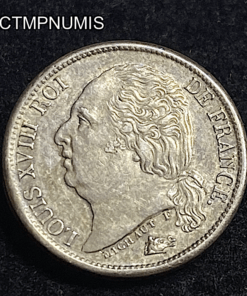 ,MONNAIE,1/2,FRANC,ARGENT,LOUIS,XVIII,1816,Q,PERPIGNAN,