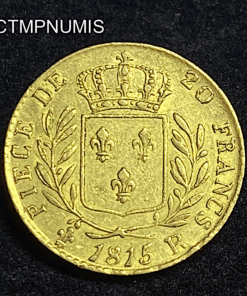 ,MONNAIE,20,FRANCS,OR,LOUIS,XVIII,1815,R,LONDRES,
