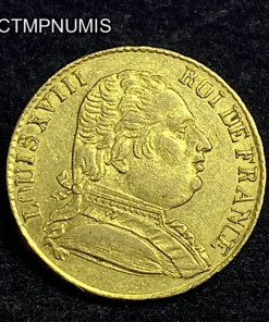 ,MONNAIE,20,FRANCS,OR,LOUIS,XVIII,1815,R,LONDRES,