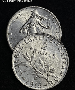 ,MONNAIE,2,FRANCS,SEMEUSE,1914,C,CASTEL,