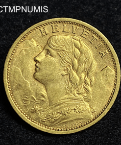 ,MONNAIE,SUISSE,20,FRANCS,OR,VRENELI,1906,