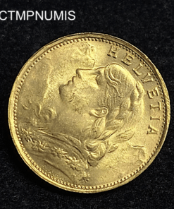 ,MONNAIE,SUISSE,20,FRANCS,OR,VRENELI,1935,DECALEE,
