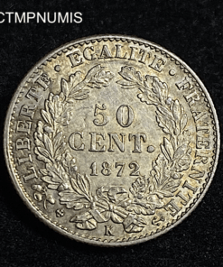 ,MONNAIE,50,CENTIMES,CERES,1872,K,BORDEAUX,SPL,