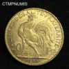 ,MONNAIE,20,FRANCS,OR,COQ,1899,